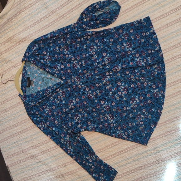 Liz Claiborne Tops - Liz Claiborne Blue/Aqua For Floral Blouse